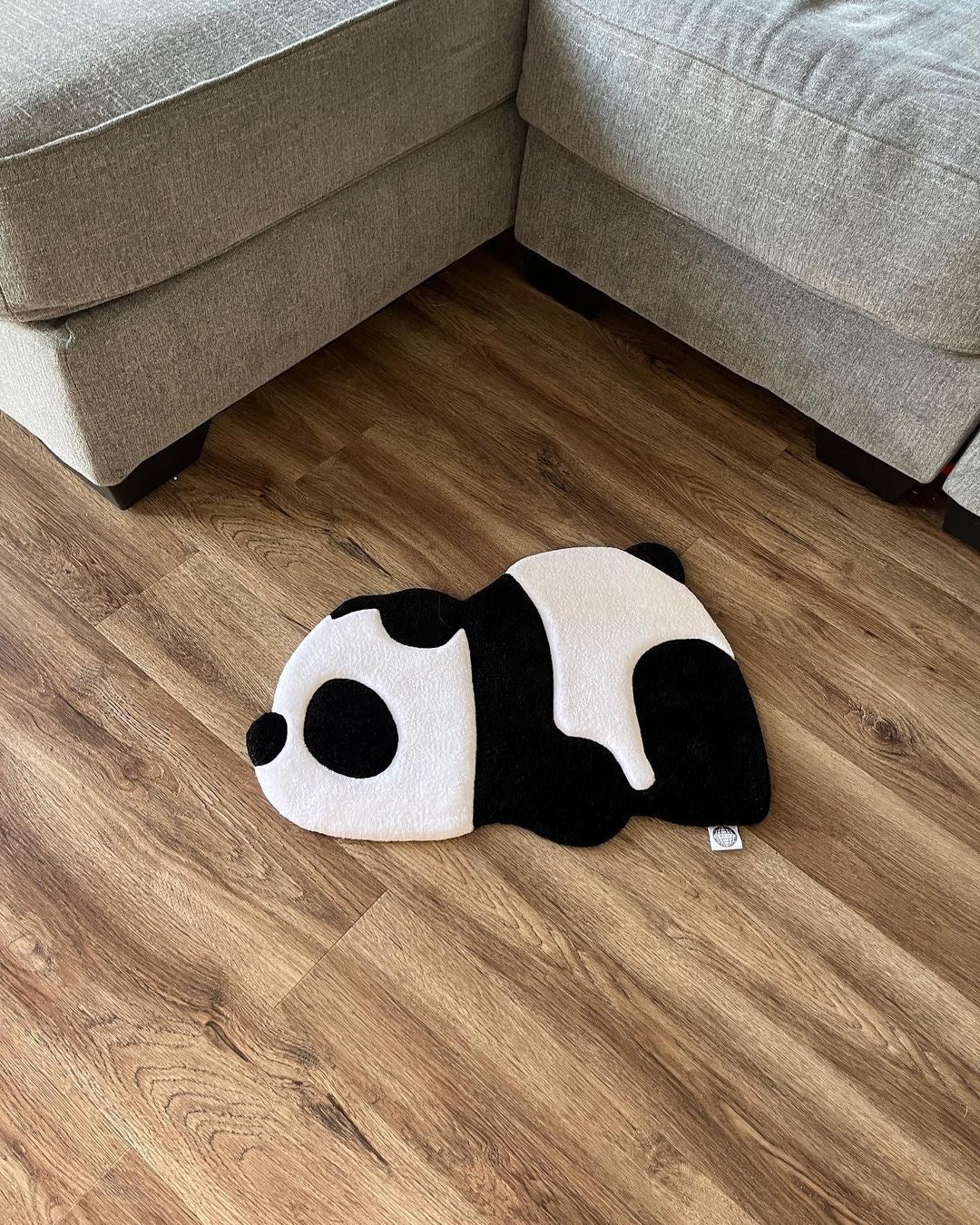Lazy Panda Shaped Rug