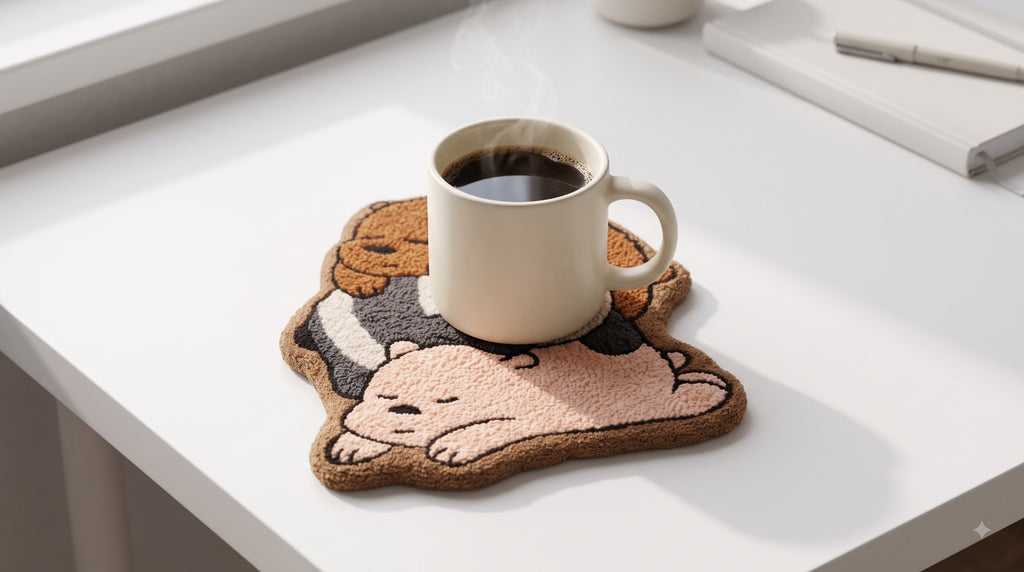 Bear Stack Buddies desk rug