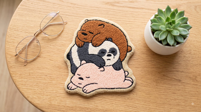 Bear Stack Buddies desk rug