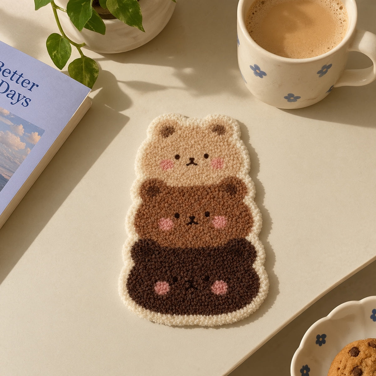 Bear Stack Punch  Mug Rug