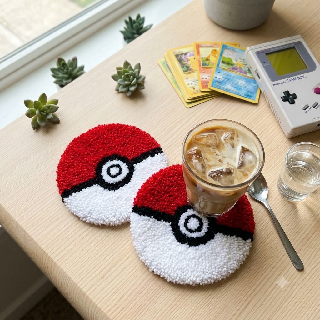 Pokemon Ball Mug Rug