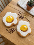 Sunny Side Up Fried Egg Mug Rug