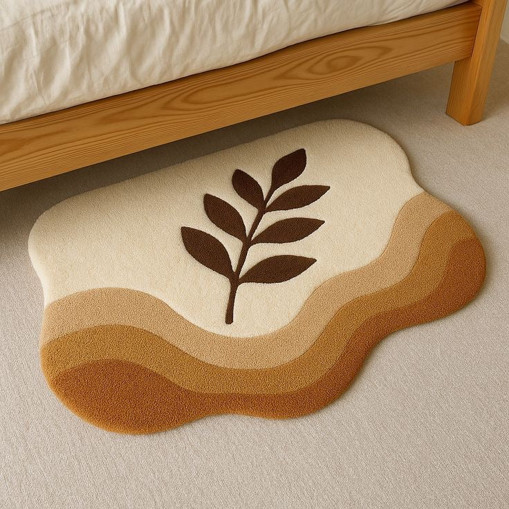 Desert Dune Leaf Tufted Rug