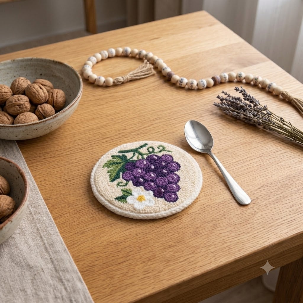 Grape Harvest Punch Mug Rug