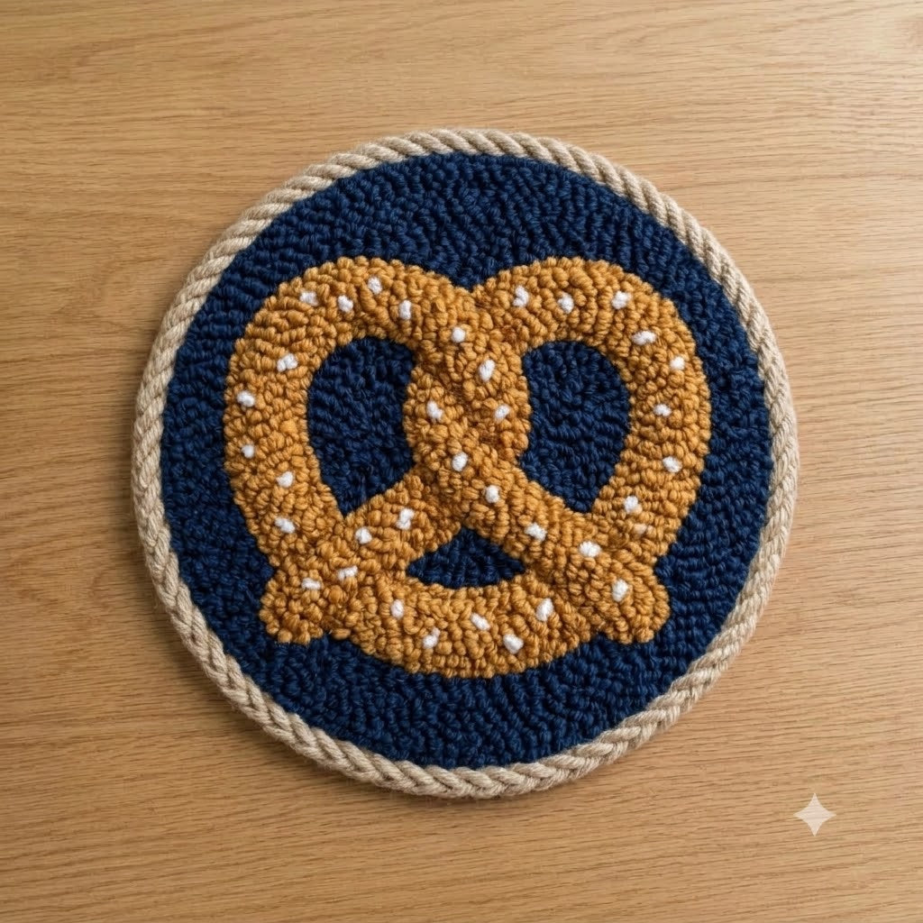 Salted Pretzel Mug Rug