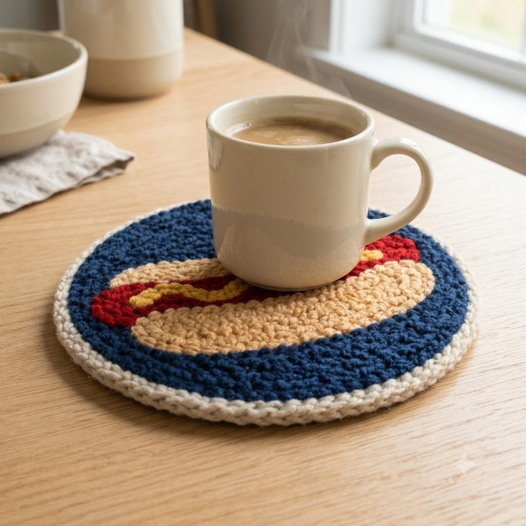 Hot Dog Diner Mug Rug