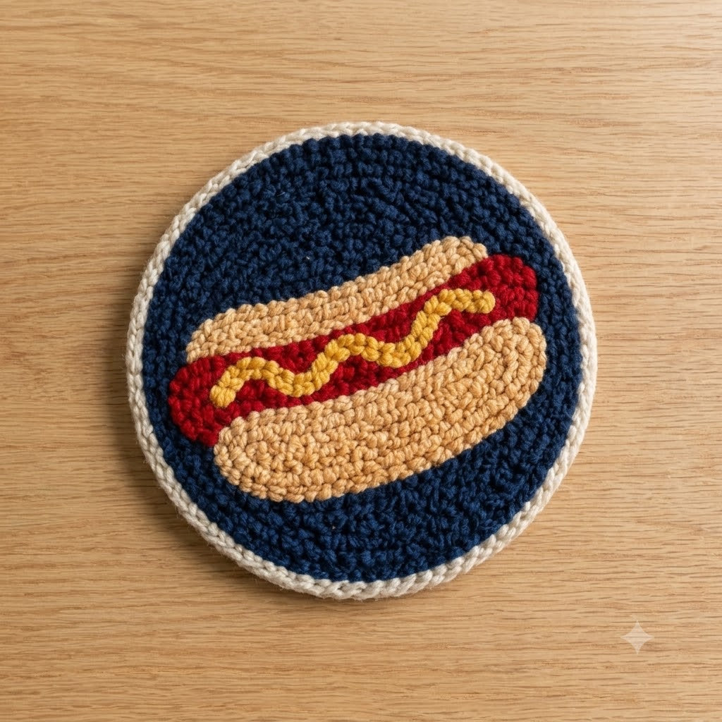 Hot Dog Diner Mug Rug