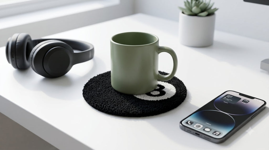 Lucky 8 Ball Mug Rug