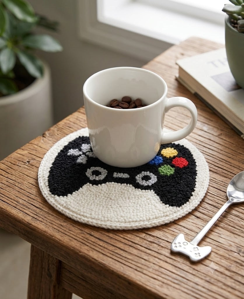 Player One Gamepad Mug Rug