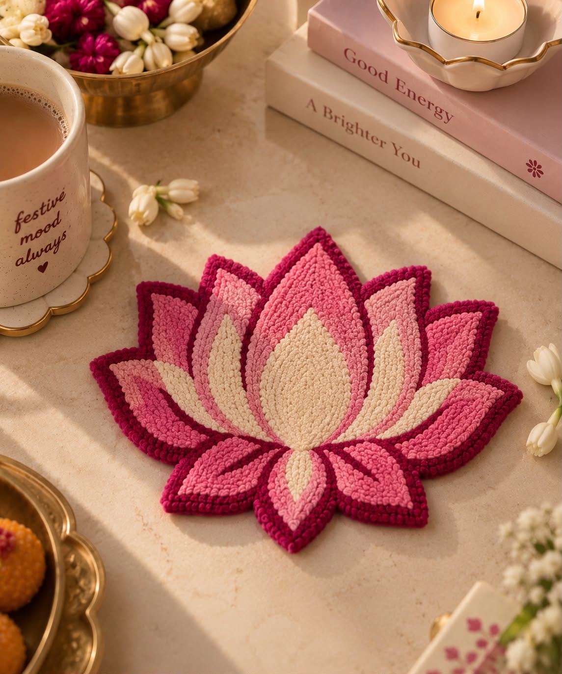 Festive Tufted Lotus Rug